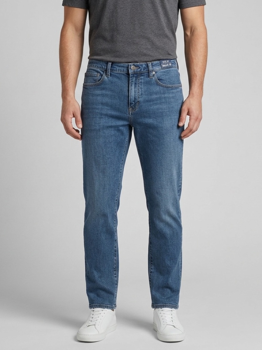 🔴 Lands' End Square Rigger Traditional Straight Leg Jeans 36x30 Medium Wash
